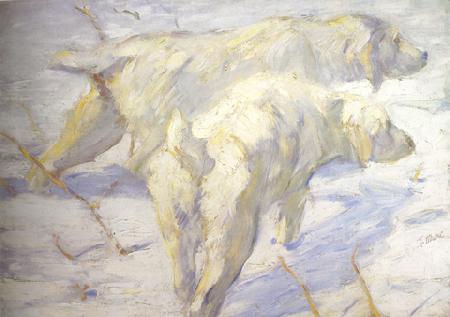 Franz Marc Siberian Sheepdogs (mk34) oil painting image